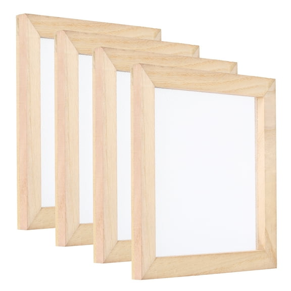 Uxcell 4Pcs 6 Inch Single Wooden Paper Making Screen