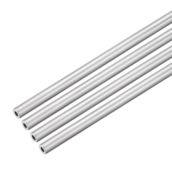 Uxcell 4Pcs 6063 Aluminum Round Tubing 1 Feet Length 0.195 Inches ID 0.312 Inches OD 6mm OD 2mm ID