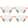 thumbnail image 1 of Uxcell 4Pcs 95mm/3.7" Round Ceiling Cover Plate, LED Downlight Hole Trim Wall Hole Spring Mount Decorative Flat Cap Access Panel for 2.2-3.3 Inch Ceiling or Wall Openings, Matte White, 1 of 7
