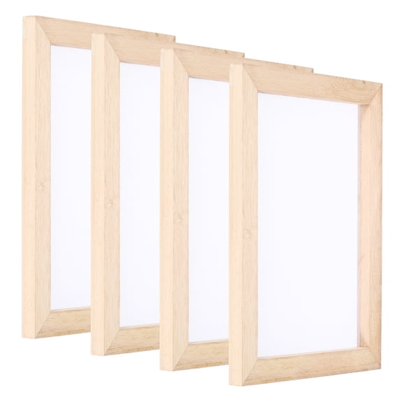 Uxcell 4Pcs A5 Sizes 8.3 x 5.9 Inch Single Wooden Paper Making Screen