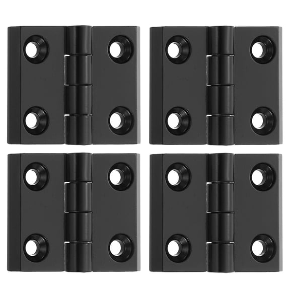 Uxcell 4Pcs Adjustable 180 Degree Hinges, 50mmx62mm Zinc Alloy Locking Leaf Table Hinges, Bifold Door Drop Leaf Hinge for Wooden Box Dining and Table Cabinets, Black