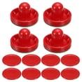 thumbnail image 1 of Uxcell 4Pcs Air Hockey Pushers 96mm with Pads and 8Pcs Air Hockey Pucks, Handle Paddle Accessory, 1 of 6