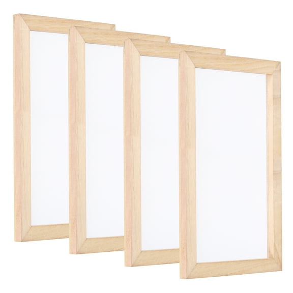 Uxcell 4Pcs B5 Sizes 10.2 x 6.3 Inch Single Wooden Paper Making Screen