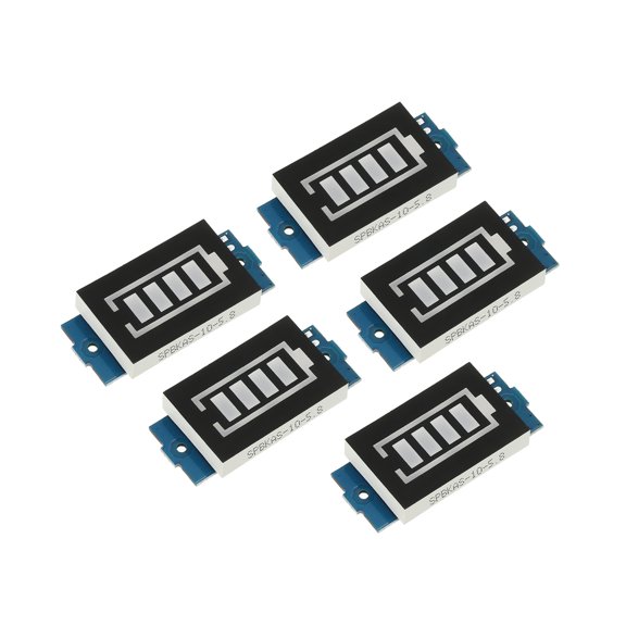Uxcell 4Pcs Battery Indicator Display Capacity 1S 3.7V LED Display Blue Battery Charge Indicator