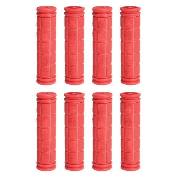 Uxcell 4Pcs Bike Handlebar Grips Non-Slip Rubber Mushroom Bicycle Grips Fit 7/8" Handlebars for Mountain, Red