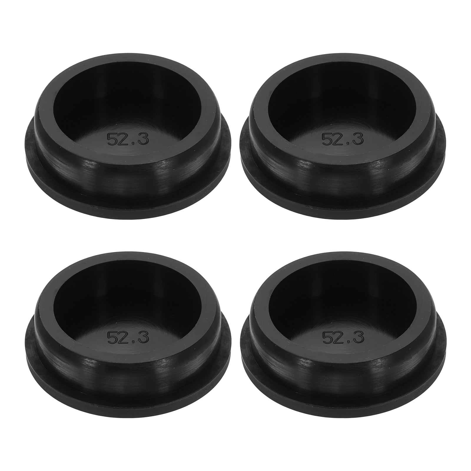 Uxcell 4Pcs Black Plug Holes, Waterproof Rubber Button Plug for 52mm ...