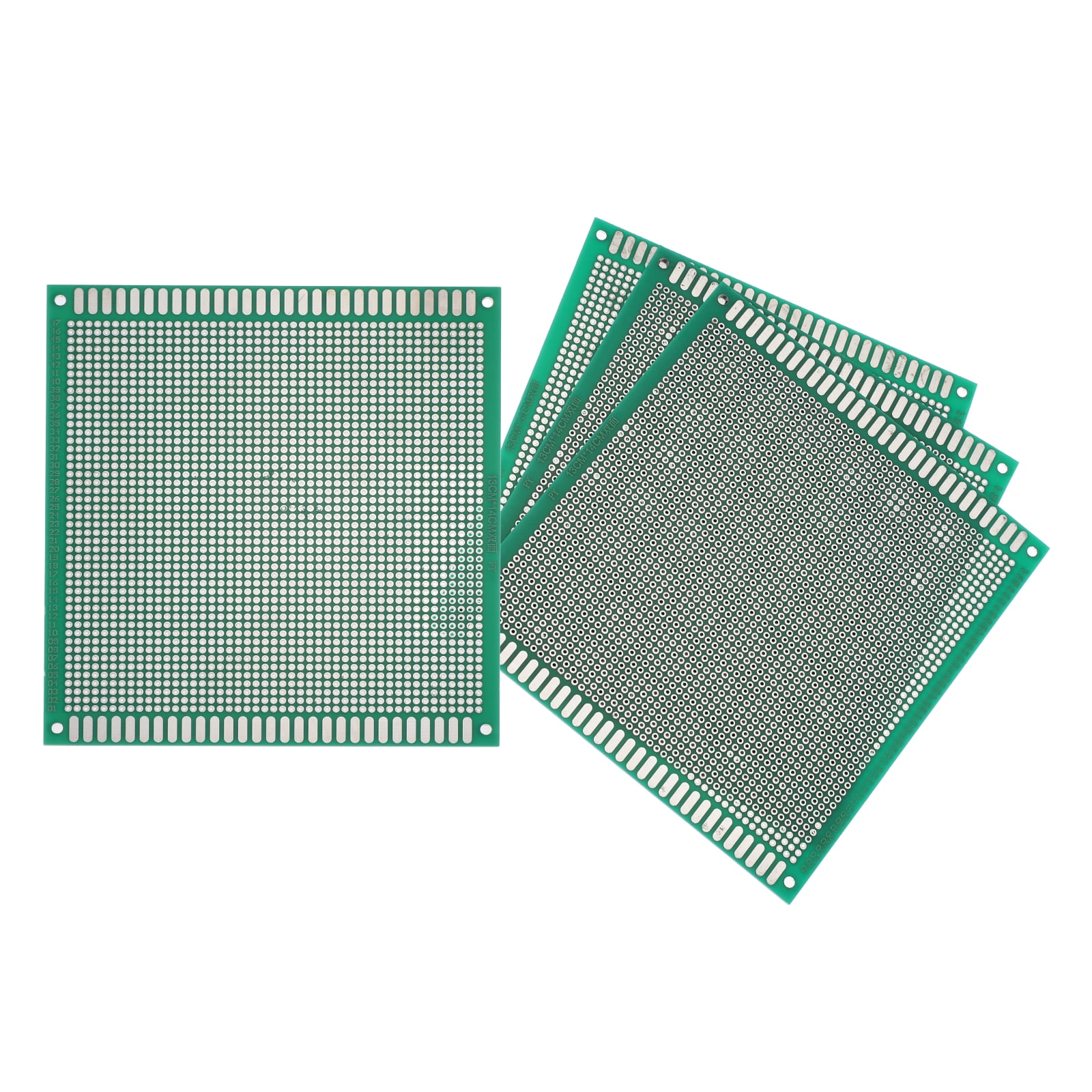Uxcell 4Pcs Breadboard Solderable 140mm x 130mm Green Circuit PCB Board Double Sided Tin-Plated PCB Prototype Board for Electronics Prototyping, DIY Circuits Projects