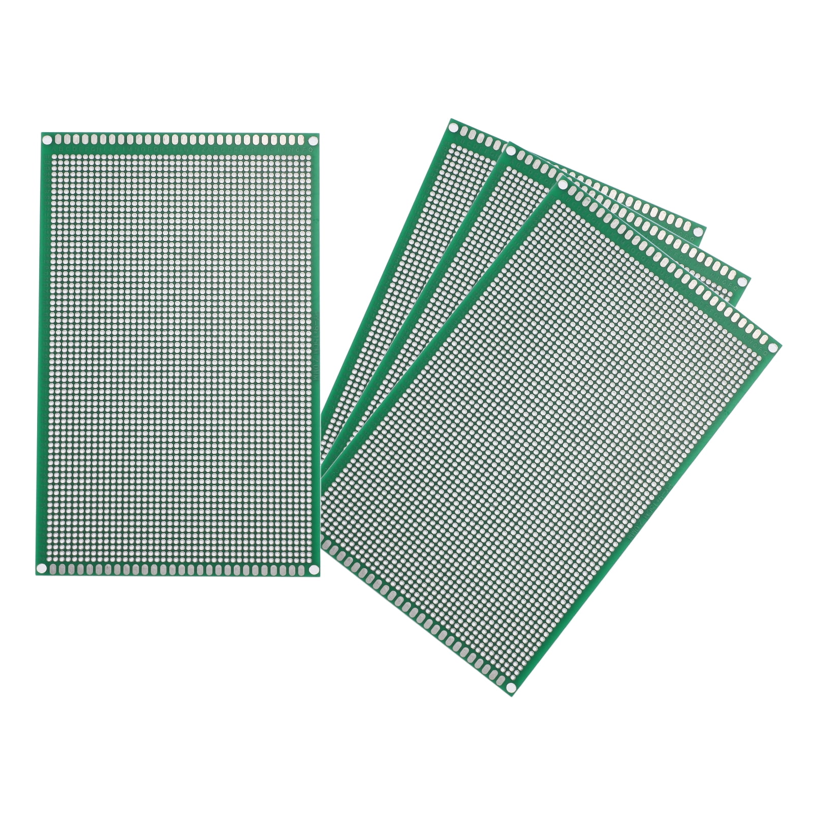 Uxcell 4Pcs Breadboard Solderable 150mm x 90mm Green Circuit PCB Boards Double Sided Tin-Plated PCB Prototype Board for Electronics Prototyping, DIY Circuits Projects