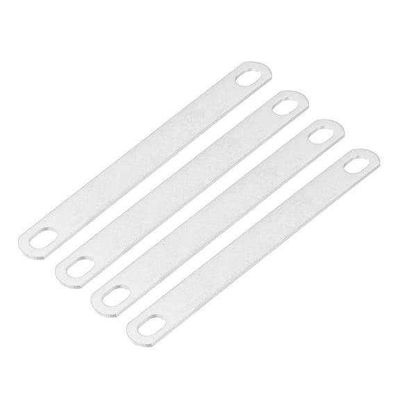 Uxcell 4Pcs Bus Bars Connector Bus Bar, Hole Spacing 3.74" Thickness 1.5MM Hole Spacing Nickel-plated Surface for Lithium Battery 3.2V 50Ah 100Ah 280Ah LiFePO4 Cells, Silver