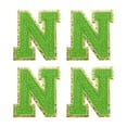 thumbnail image 1 of Uxcell 4Pcs Chenille Letter Patches Iron on Letter Patches Green N Alphabet Decorative Repair Embroidered Patches, 1 of 5
