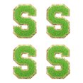 thumbnail image 1 of Uxcell 4Pcs Chenille Letter Patches Iron on Letter Patches Green S Alphabet Decorative Repair Embroidered Patches, 1 of 5