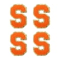 thumbnail image 1 of Uxcell 4Pcs Chenille Letter Patches Iron on Letter Patches Orange S Alphabet Decorative Repair Embroidered Patches, 1 of 5