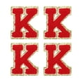 thumbnail image 1 of Uxcell 4Pcs Chenille Letter Patches Iron on Letter Patches Red K Alphabet Decorative Repair Embroidered Patches, 1 of 6