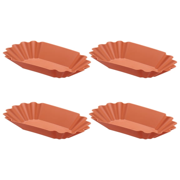 Uxcell 4Pcs Coffee Beans Sample Tray, 450g Coffee Beans Display Dish Reusable Plastic Sample Weighing Tray Storage Container for Home Cafe Exhibition Weighing and Displaying, Bright Brown