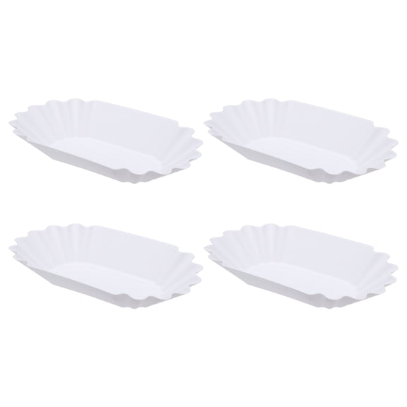 Uxcell 4Pcs Coffee Beans Sample Tray, 450g Coffee Beans Display Dish Reusable Plastic Sample Weighing Tray Storage Container for Home Cafe Exhibition Weighing and Displaying, White
