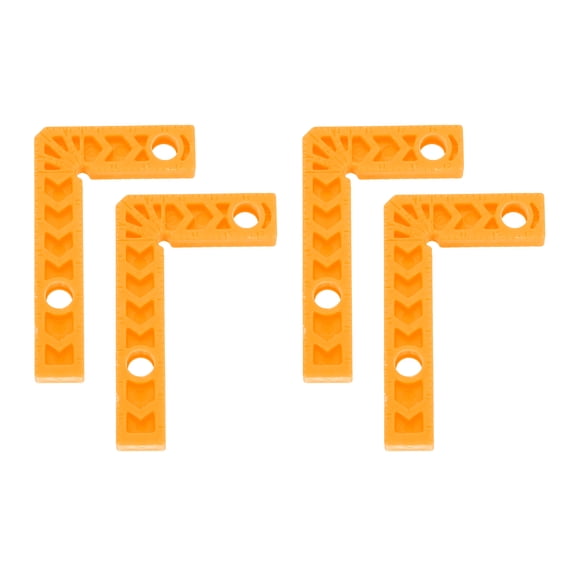 Uxcell 4Pcs Corner Clamp 90 Degree 3" Right Angle Clamp for Woodworking, Aluminum Alloy Positioning Square Tool for Picture Frame Box Cabinets Drawers, Yellow