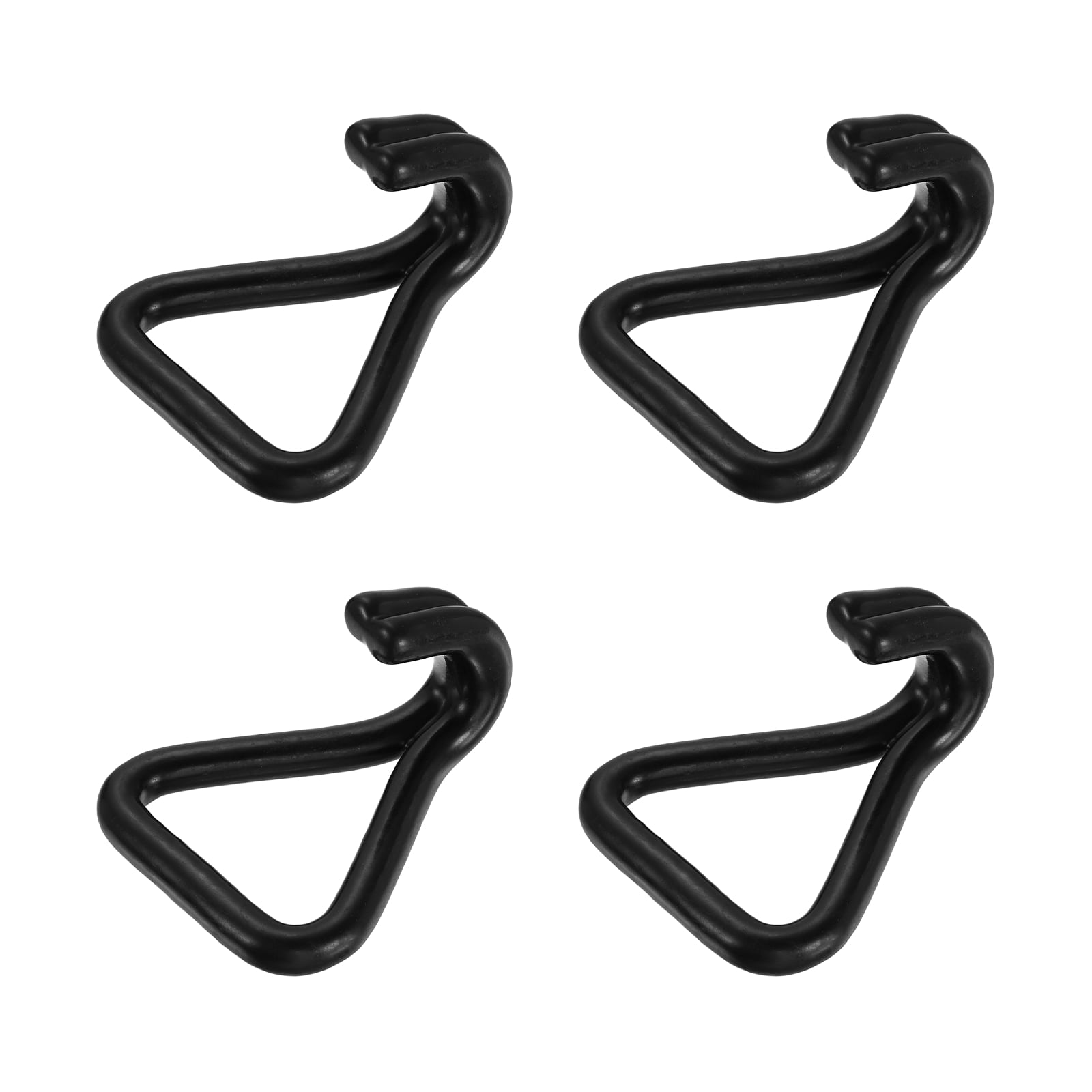 Uxcell 4Pcs Double J Hook, 9mm Dia 11023 lbs Ratchet Strap Tie Down Hook for 2" Tie Down Straps Wedding, Cars Trucks Trailers, Double Row Hooks Binder Accessories