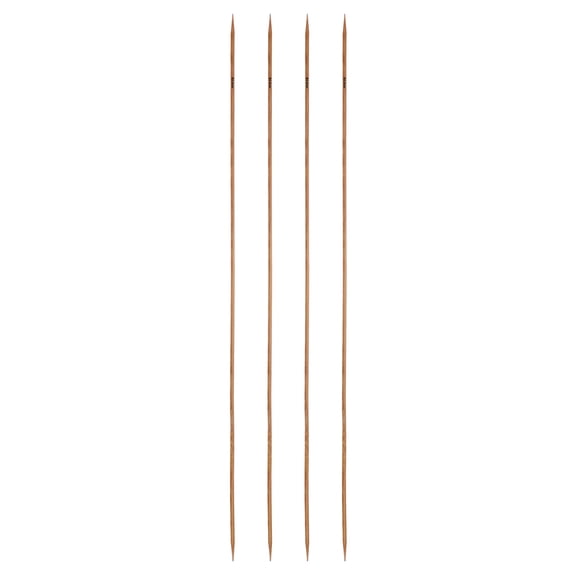 Uxcell 4Pcs Double Pointed Knitting Needles Size US 2.5 (3mm) 16" Long Carbonized Bamboo Straight Knitting Needles for Beginners Handmade Creative DIY Craft Yarn Projects