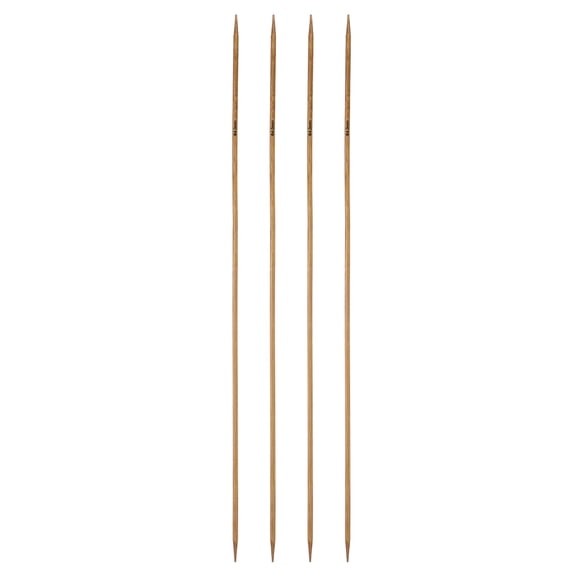 Uxcell 4Pcs Double Pointed Knitting Needles Size US 6 (4mm) 16" Long Carbonized Bamboo Straight Knitting Needles for Beginners Handmade Creative DIY Craft Yarn Projects