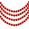thumbnail image 1 of Uxcell 4Pcs Felt Ball Garland Red Pom Pom Garland Handing Balls 7.55 Feet Long 20 Balls for Christmas, 1 of 6