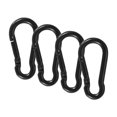 thumbnail image 1 of Uxcell 4Pcs Flag Pole Ring Replacement Clips, M4 Stainless Steel Spring Snap Hooks Heavy Duty Metal Snap Clips for Flag with Grommet, Hammock Swing Outdoor Travel Camping, Black, 1 of 6