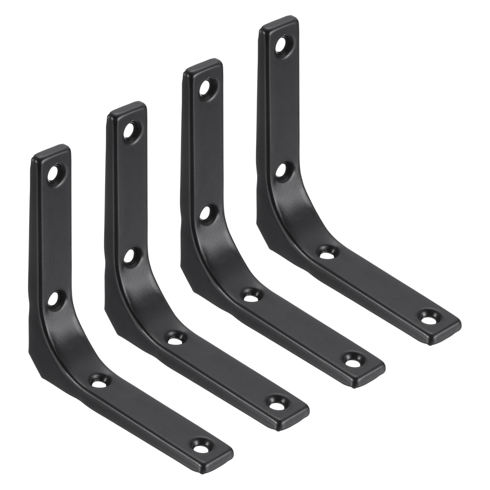 Uxcell 4Pcs Floating Shelf Brackets, 4 x 4 Inch Heavy Duty Wall Shelf ...