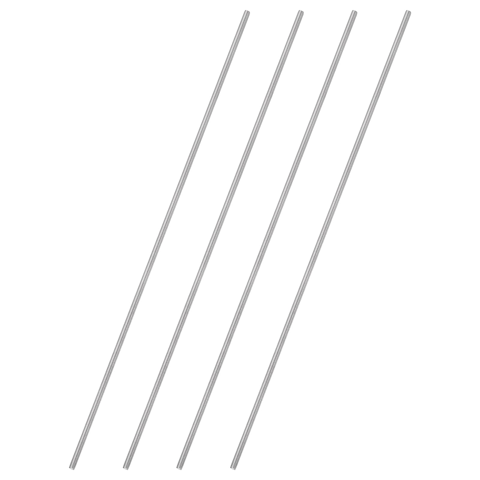 Uxcell 4Pcs Fully Threaded Rod, M2.5 x 2.5x0.45mm Pitch 304 Stainless ...