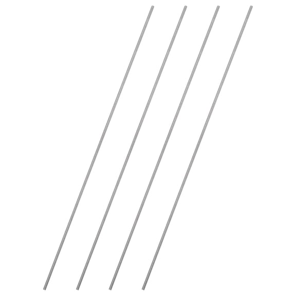 Uxcell 4Pcs Fully Threaded Rod, M2.5 x 2.5x0.45mm Pitch 304 Stainless Steel Right Hand Threads Studs, 250mm/4" Long Threaded Screw Rods Fasteners for Anchors Bolts Hangers Clamps U Bolts