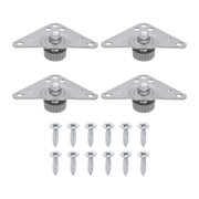 Uxcell 4Pcs Furniture Leveling Feet, Adjustable Metal Feet Levelers, Screw on Heavy Duty Table Leg Levelers with Triangular Plates for Sofa, Chair, Cabinet, Table20 x 12 x 17mm