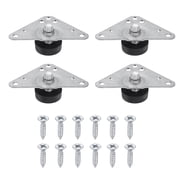 Uxcell 4Pcs Furniture Leveling Feet, Adjustable Metal Feet Levelers, Screw on Heavy Duty Table Leg Levelers with Triangular Plates for Sofa, Chair, Cabinet, Table22 x 14 x 22mm