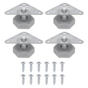 Uxcell 4Pcs Furniture Leveling Feet, Adjustable Metal Feet Levelers, Screw on Heavy Duty Table Leg Levelers with Triangular Plates for Sofa, Chair, Cabinet, Table30 x 19 x 32mm