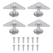 Uxcell 4Pcs Furniture Leveling Feet, Adjustable Metal Feet Levelers, Screw on Heavy Duty Table Leg Levelers with Triangular Plates for Sofa, Chair, Cabinet, Table36 x 23 x 28mm