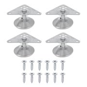 Uxcell 4Pcs Furniture Leveling Feet, Adjustable Metal Feet Levelers, Screw on Heavy Duty Table Leg Levelers with Triangular Plates for Sofa, Chair, Cabinet, Table38 x 22 x 39mm