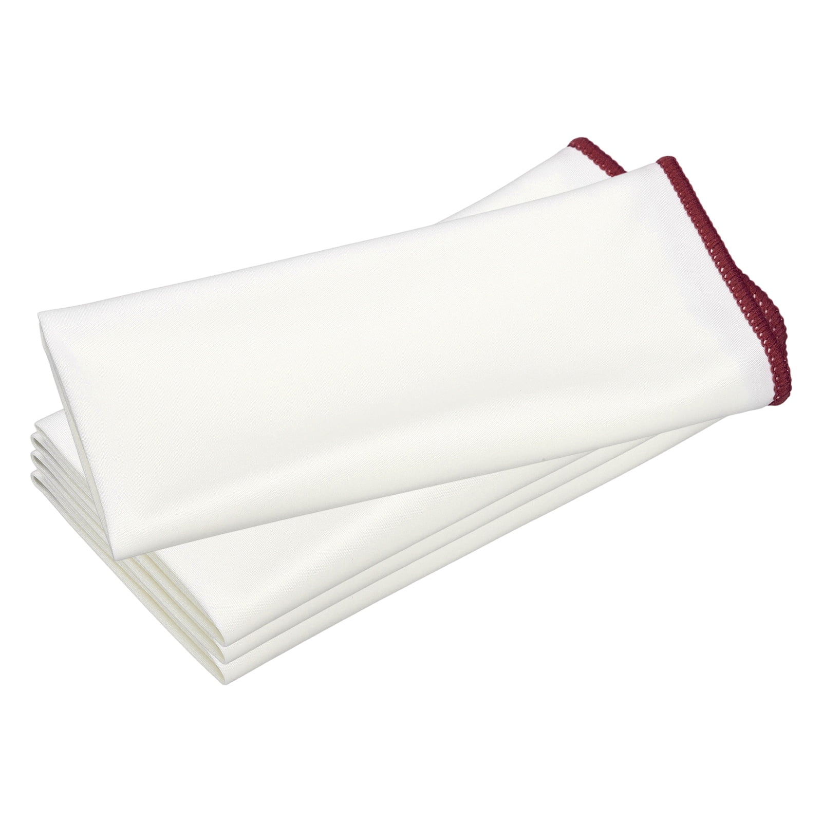 Uxcell 4Pcs Glass Polishing Cloth, 23.6x15.7" Microfiber Cleaning Cloths Lint & Streak Free Quickly Drying Towels for Glassware, Cars, Glasses, Phone Screens, Sunglasses, Red & White