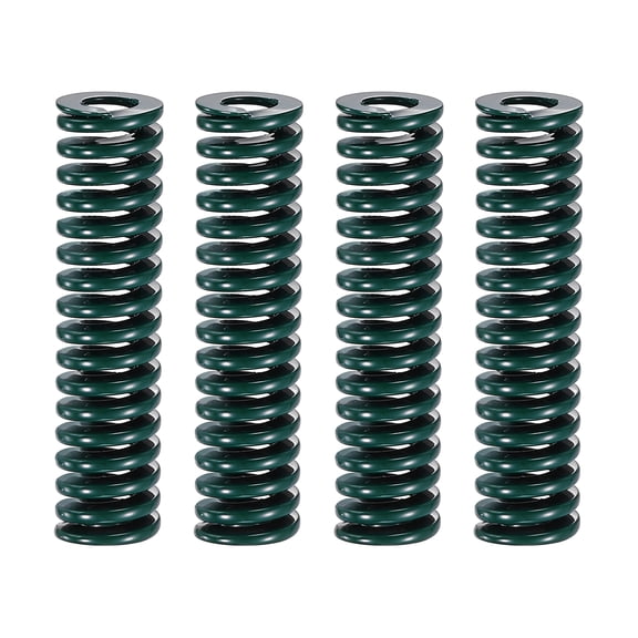 Uxcell 4Pcs Green Compression Spring 3/8" OD 1.5 Length, Alloy Steel Flat Wire, Die Spring Compression for Industrial Moulds Automotive Precision Equipment, 0.0590.08" Coil Wire