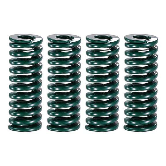 Uxcell 4Pcs Green Compression Spring 3/8" OD 1 Length, Alloy Steel Flat Wire, Die Spring Compression for Industrial Moulds Automotive Precision Equipment, 0.0590.08" Coil Wire