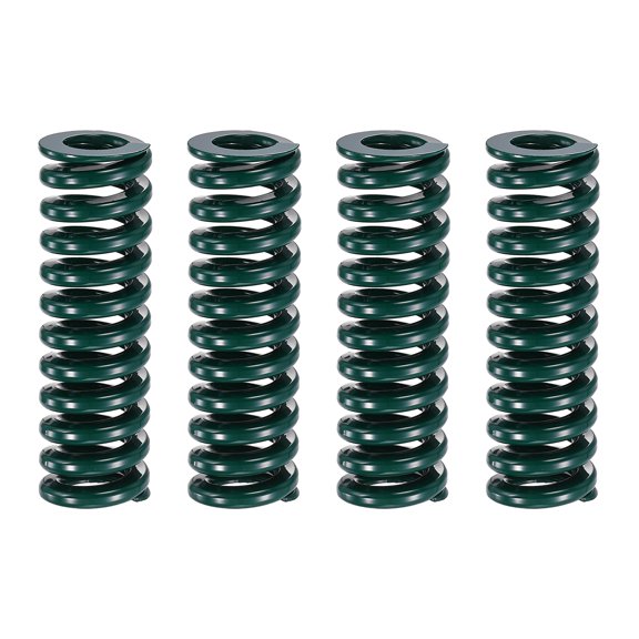 Uxcell 4Pcs Green Compression Spring 5/8" OD 2 Length, Alloy Steel Flat Wire, Die Spring Compression for Industrial Moulds Automotive Precision Equipment, 0.110.126" Coil Wire