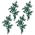Uxcell 4Pcs Green Flower Lace Appliques for DIY Crafts 10