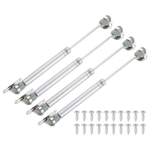 Uxcell 4Pcs Lid Support Hinge, 150N Gas Struts Lid Stay Hinges with Fixing Plate