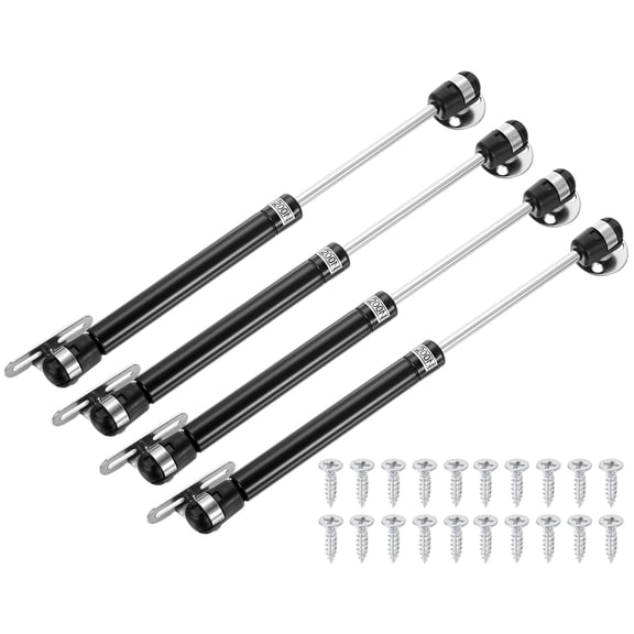 Uxcell 4Pcs Lid Support Hinges, 200N Gas Struts Lid Stay Hinges with Fixing Plate