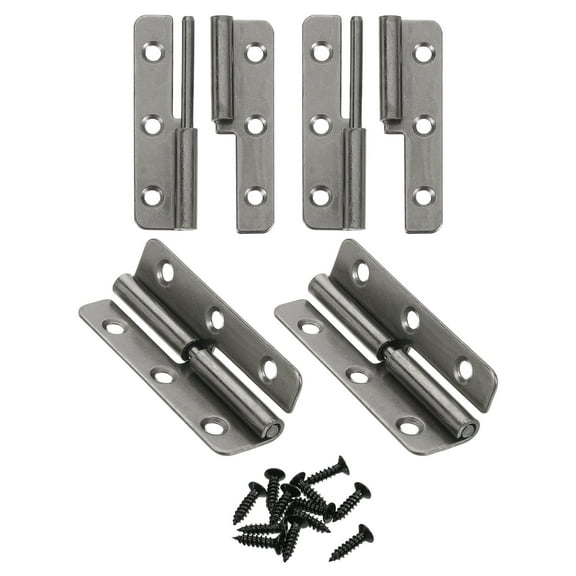 Uxcell 4Pcs Lift Off Hinge, 2" Detachable Lift Off Hinges Right Handed, Black