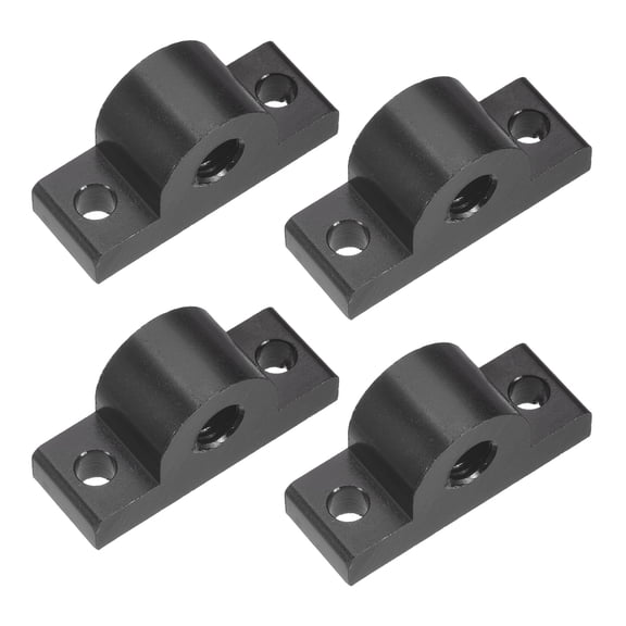 Uxcell 4Pcs M10 T-Slot Leg Connector, Aluminum Bracket Profile Corner Connector Extrusion Caster Mounting Plate for Workbench and Shelving Drawer, Black