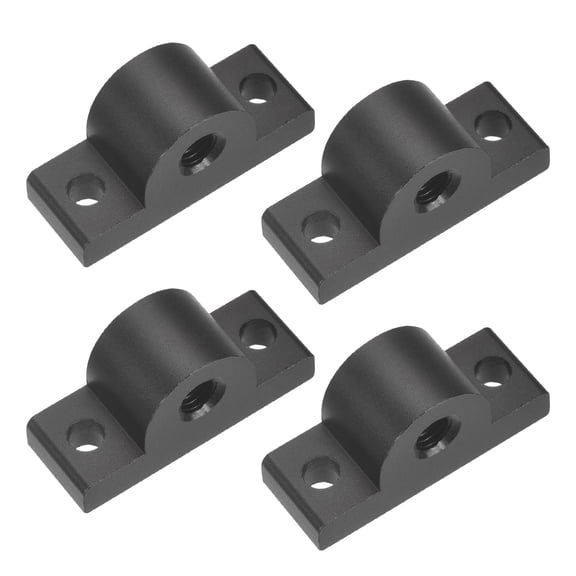 Uxcell 4Pcs M8 T-Slot Leg Connector, Aluminum Bracket Profile Corner Connector Extrusion Caster Mounting Plate for Workbench and Shelving Drawer, Black