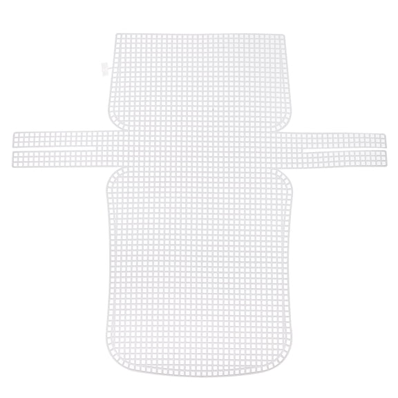 Uxcell 4Pcs Plastic Mesh Canvas Sheet 4 Count 39.5 cm/ 15.6 inch for Crochet Bag Making Blank Canvas for Bag, White