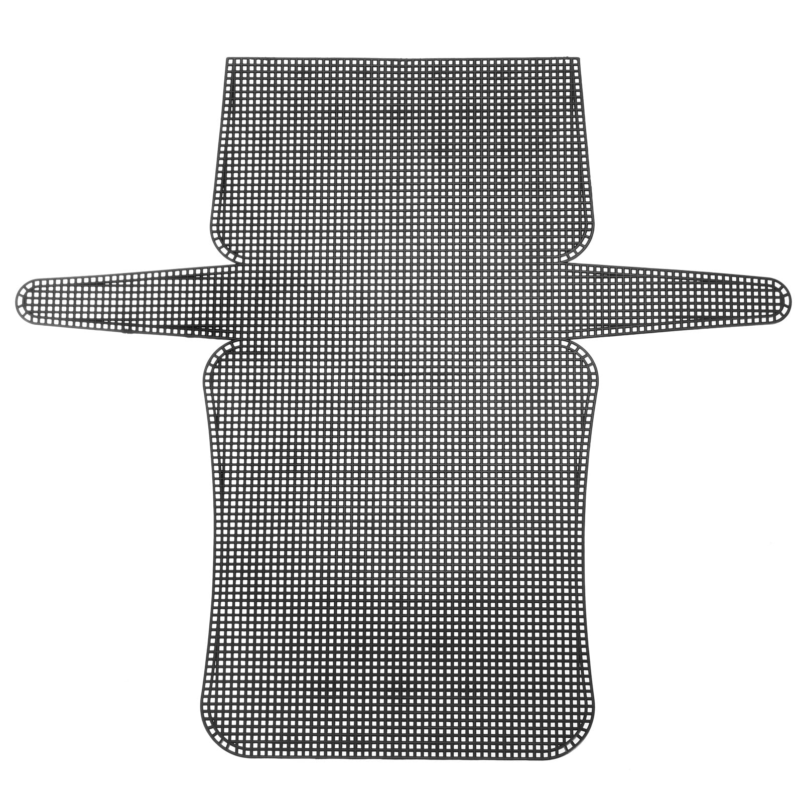 Uxcell 4Pcs Plastic Mesh Canvas Sheet 6 Count 50 cm/ 20 inch for Crochet Bag Making Crossbody Bag Blank Canvas, Black