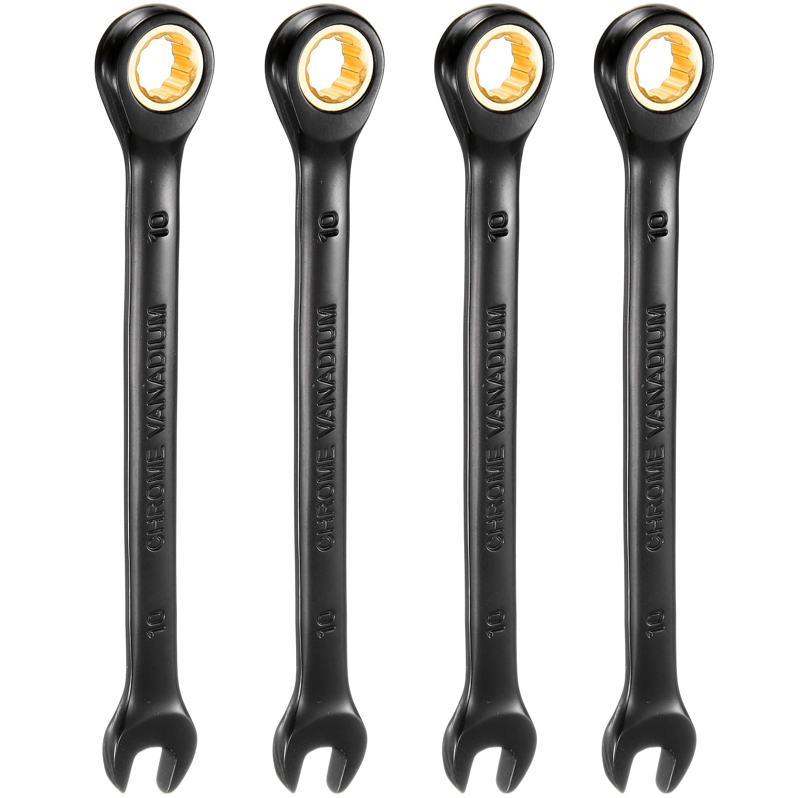 Proto 10-Piece Spline Ratcheting Wrench Set (Metric) | Non-Reversible, Black Chrome, Super Tough