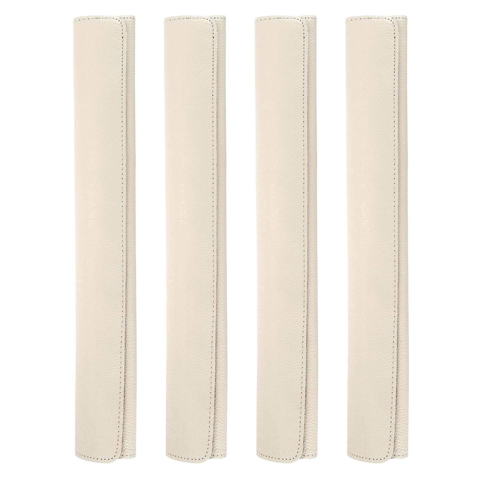 Uxcell 4Pcs Refrigerator Door Handle Covers, PU Leather Kitchen Appliance Handle Protector, Anti-Static Fridge Handle Cover Keep Your Microwave Oven Dishwasher Clean, White