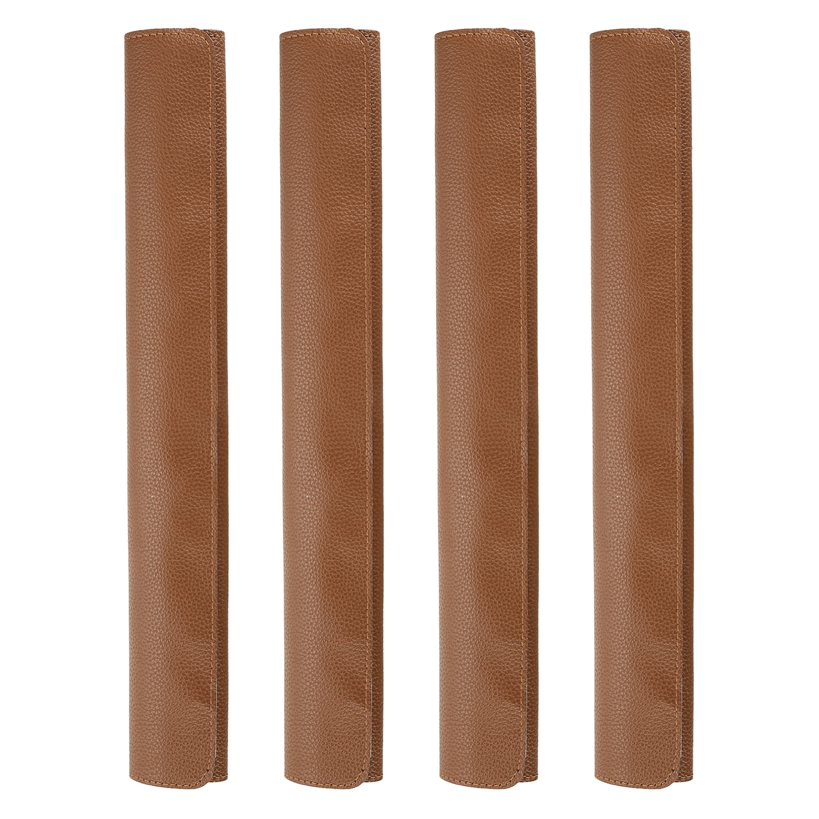 Uxcell 4Pcs Refrigerator Door Handle Covers, PU Leather Kitchen Appliance Handle Protector, Anti-Static Fridge Handle Cover Keep Your Microwave Oven Dishwasher Clean, Brown