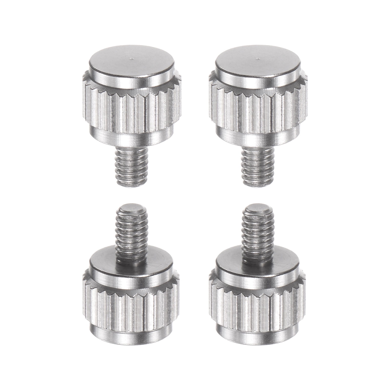 Uxcell 4Pcs Round Flat Head Knurled Thumb M2.5x4mm Hand Clamping ...