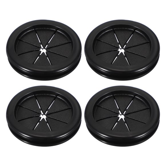 Uxcell 4Pcs Rubber Plug Hole Grommet Kit, 2.0" Firewall Closed Hole Plug Fire Grommet for Wire Electrical Appliance Plumbing Wiring Automotive Home Improvement, Black